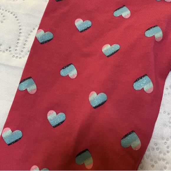 Carter's Glitter Heart Print Leggings Size 2T - Picture 4 of 5